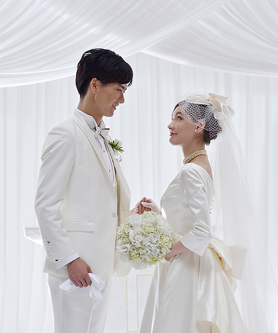 七袖オフショルダードレス