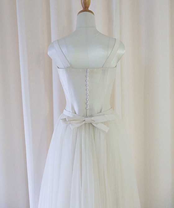 ビスチェストラップのチュールスカート２Wayドレス