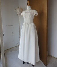 三段リボン切替　ベルラインドレス